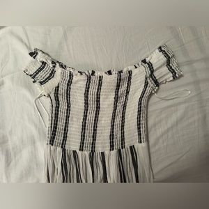 Ripcurl Striped Smocked Maxi Dress - XS